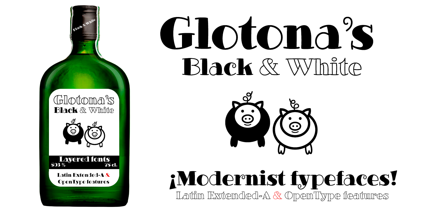 Пример шрифта Glotona #4